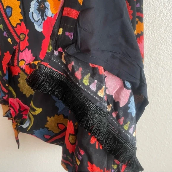 NWT Farm Rio Black Flowers Tapestry Maxi Dress Lined Size M - Picture 9 of 9